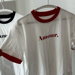 White Amour lettering T-Shirt